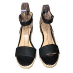 Talbots Espadrilles Womens 6.5 Used Black Leather Photo 2