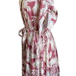 Torrid  Shaded Palms Mini Rayon Slub Button Front Collared Dress Rose Size XL Photo 4