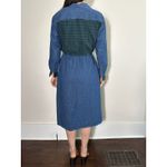 Talbots  Vintage Denim Plaid Midi Dress Size 8P Photo 2