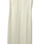 Vintage Olga Nightgown 36 Ivory Nylon Full Slip Lace Trim Maxi USA Made 50" Long Photo 0