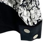 NWT AMS PURE Collection Navy Blue and White Floral Chiffon Top Size 14 Photo 2