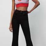 ZARA Crop Flare Jeans Photo 0