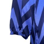 Needle & Thread Light and Dark Blue Chevron Print Slinky Mini Dress EUC Size M Photo 3