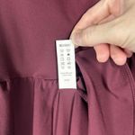 Halara Breezeful Backless High Low Flowy Midi Quick Dry Dress Burgundy Small Photo 10