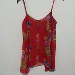 Show Me Your Mumu  Red Pineapple Tank Top Size Med Photo 5