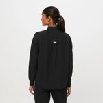 FIGS  Rafaela Oversized Longsleeve Scrub Top in Black, Size Small Photo 5