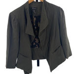 Ella Moss Ella‎ Moss Womens S Open Front Blazer Army Olive Green Photo 0