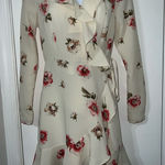 Free People  Cream Flower print wrap dress xs Photo 0