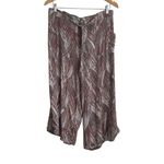 Democracy Women Pants 4 Wide Leg Brown Rayon Abstract Whimsigoth Earthy Resort Photo 2