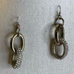 Coldwater Creek 0112 Gold & Pave Crystal Chain Link Necklace, Bracelet, Earrings Photo 1