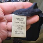 Max Studio Navy Floral Print V Neck Short Sleeve Maxi Dress S Photo 8