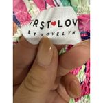 First Love White Floral Smocked Dress Boutique  Tropical Short Sleeve Size Large Photo 4