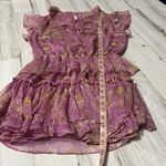 MISA Los Angeles  Pink Lillian Split Neck Floral Ruffle Mini Dress Size XS Photo 9