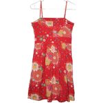 Halogen Women's Red White Yellow Orange Pink Green Blue Floral Sundress Size 6 Photo 1