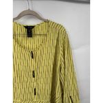 Ali Miles Lagenlook Tunic Top Women XL Neon Green Hobo Art To Wear Minimalist Photo 5