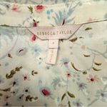 Rebecca Taylor ‎ Silk Vivianna Tie Pullover Blouse Floral Print Size 4 EUC Photo 4