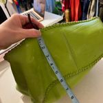 Isabella Fiore  Lime Green Genuine Leather Large Loop Closure Shoulder Bag Photo 9