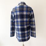 Aritzia Wilfred Free Off-Duty Neelam Wool Blend Jacket Blue Black Plaid | XXS Photo 7