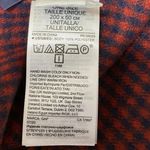 Gap NEW  Red Black Gingham Checkered Fringe Hem Shawl Wrap Scarf 200x50 One Size Photo 3