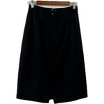 Worthington Vintage Black wool Midi A-Line Skirt for Work Photo 1