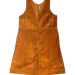 Free People  Rolling Thunder Burnt Orange Corduroy Mini Dress XS Photo 3