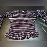 Nic+Zoe  Twilight Plaid Smocked Top size Small Photo 8