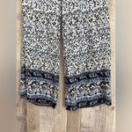 Indero Women's Large Chic Trendy Floral Wide Leg Lounge Pants Boho White Photo 4