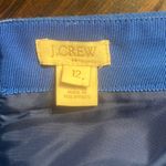 J.Crew Women's Size 12 Blue Wool Blend A-Line Mini Skirt Lined Zip Closure Photo 2