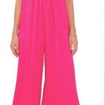 Vince Camuto NWT Halter Wide Leg Lined Jumpsuit Pomegranate Pink Size S Photo 0