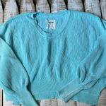 Aerie Cropped Sweater Size S Turquoise Photo 0