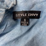 Style Envy Light Blue Denim Sleeveless Chambray Pockets Low Cut Top Size Small Size M Photo 8