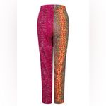 NWT Ohema Ohene Dee Print Clash High Waisted Trousers Colorful Animal Size US 4 Pink Photo 8
