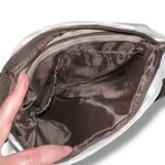 Thirty One Womens Polka Dot Crossbody Hand Bag Purse Shoulder Bag Beige White Tan Photo 5