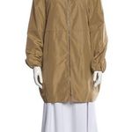 Akris Punto Silk Water Repellent Khaki Trench Coat Sz 8 Photo 0