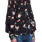 Scripted Off Shoulder Blouse Photo 0