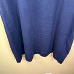 J.Crew  Printed Navy Blue Dress Gingham Ruffle Bell Sleeve Cotton Career M Photo 3