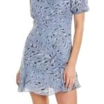 Parker Blue Tiger Stripe Silk Blend Dress Size Small New Photo 3
