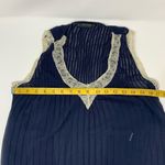 ZARA  navy silk sheer tank Size S‎ Photo 6