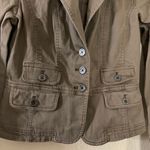 Loft Brown Jacket Women’s Size 2 Button Down Blazer Long Sleeve Cotton Photo 1