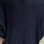 New York & Company Low Cut Knit Navy Sweater Size Medium Blue Photo 3