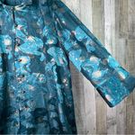 Rising Phoenix Kimono Shirt Jacket 3/4 Sleeves with Loop Over Buttons Gold Size 2X Photo 3