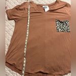 Zenana Mocha Leopard Print Pocket Blouse 3X NWT Photo 3