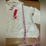 Lucky Brand  NWT Baja Sweater hoodie cream
Color sz M, 21” p2p Photo 3