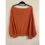 We The Free by Free People Main Squeeze Hacci Sweater Womens Size Medium Orange Photo 2