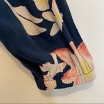 Billabong  Blue Floral Dress Heart Strayed‎ Back Strap Long Sleeves A-Line Small Photo 8