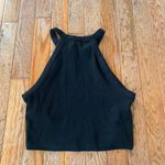 ZARA black high neck cropped  cotton tank top Photo 6