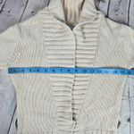 Kenji Womens Small Cream Shawl Collar Knit Cotton‎ Blend Cardigan Sweater Tan Photo 7