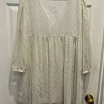 Aritzia Sunday Best Jinx‎ White Gold Women’s Size Large Babydoll Dress Photo 0