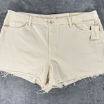 Universal Threads Universal Treads Highest Rise Shortie Cream Festival Boho Fringe Cutoff Photo 0