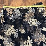 Covington  Black Floral Stretch Waist Midi Skirt Size 10 Photo 8